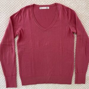 Sfera Pink Rose V-Neck Sweater size S